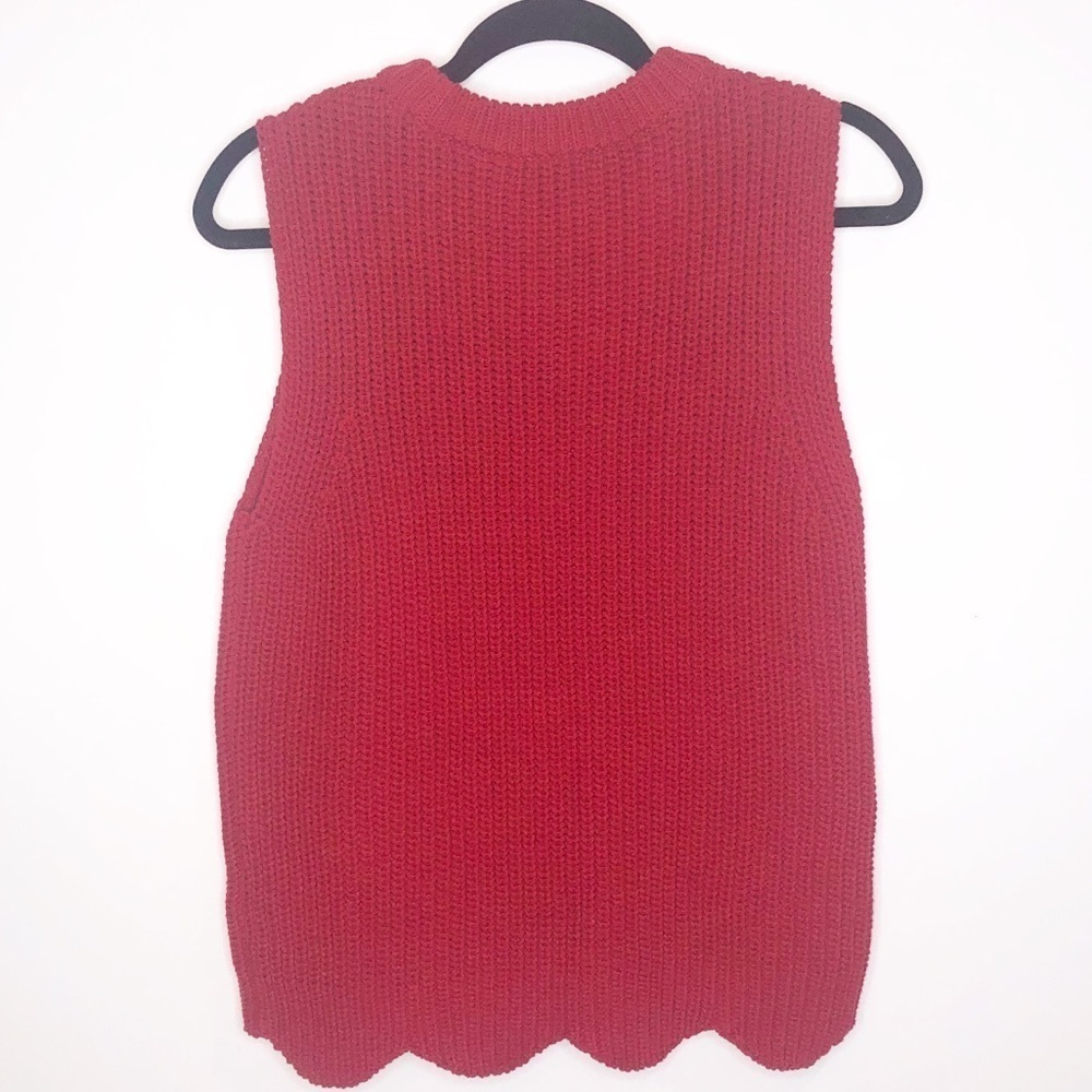 ✅ J. Crew Scalloped Sleeveless Sweater Size‎ Small - Picture 4 of 8